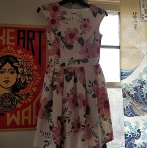 White Floral Formal Dress